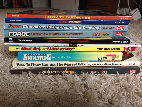 cartooning_books_spines