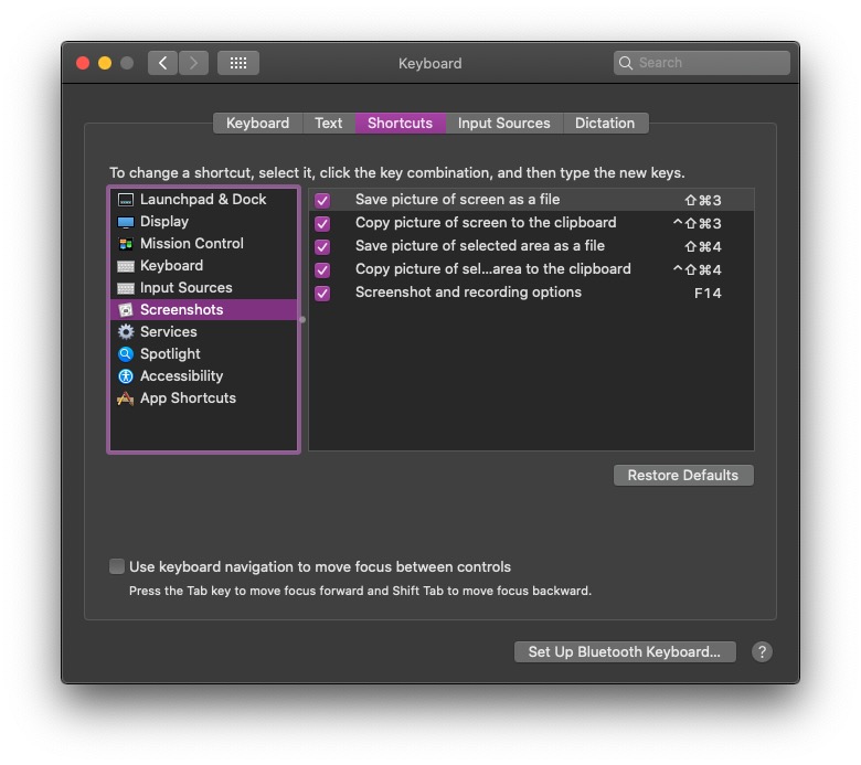 shortcut screen recording mac