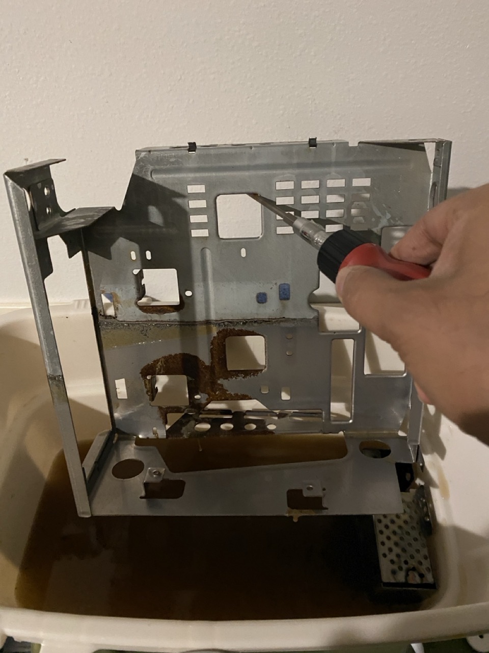 Chassis in ACV bath.