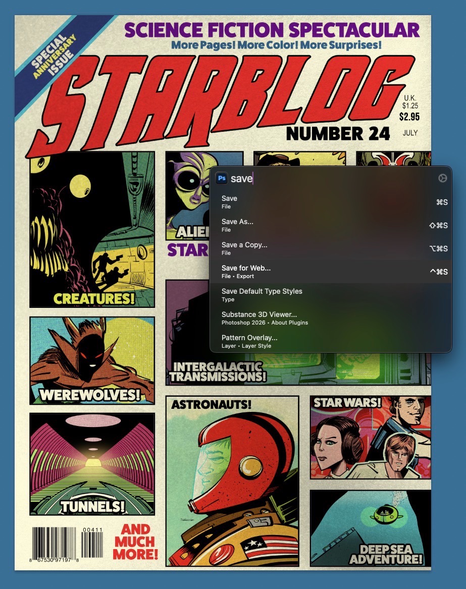 Paletro invoked inside Photoshop