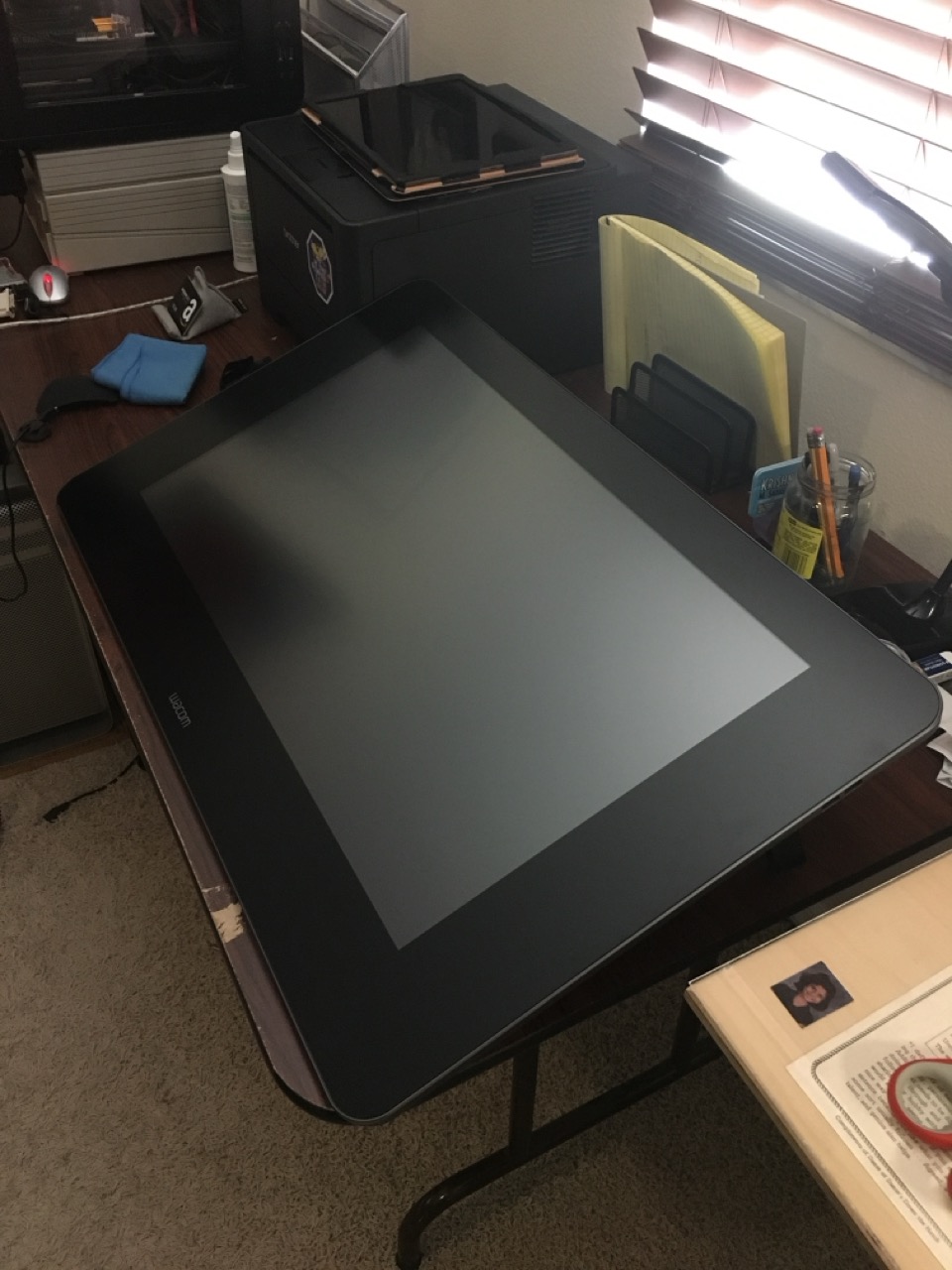 Cintiq27QHD on desk.
