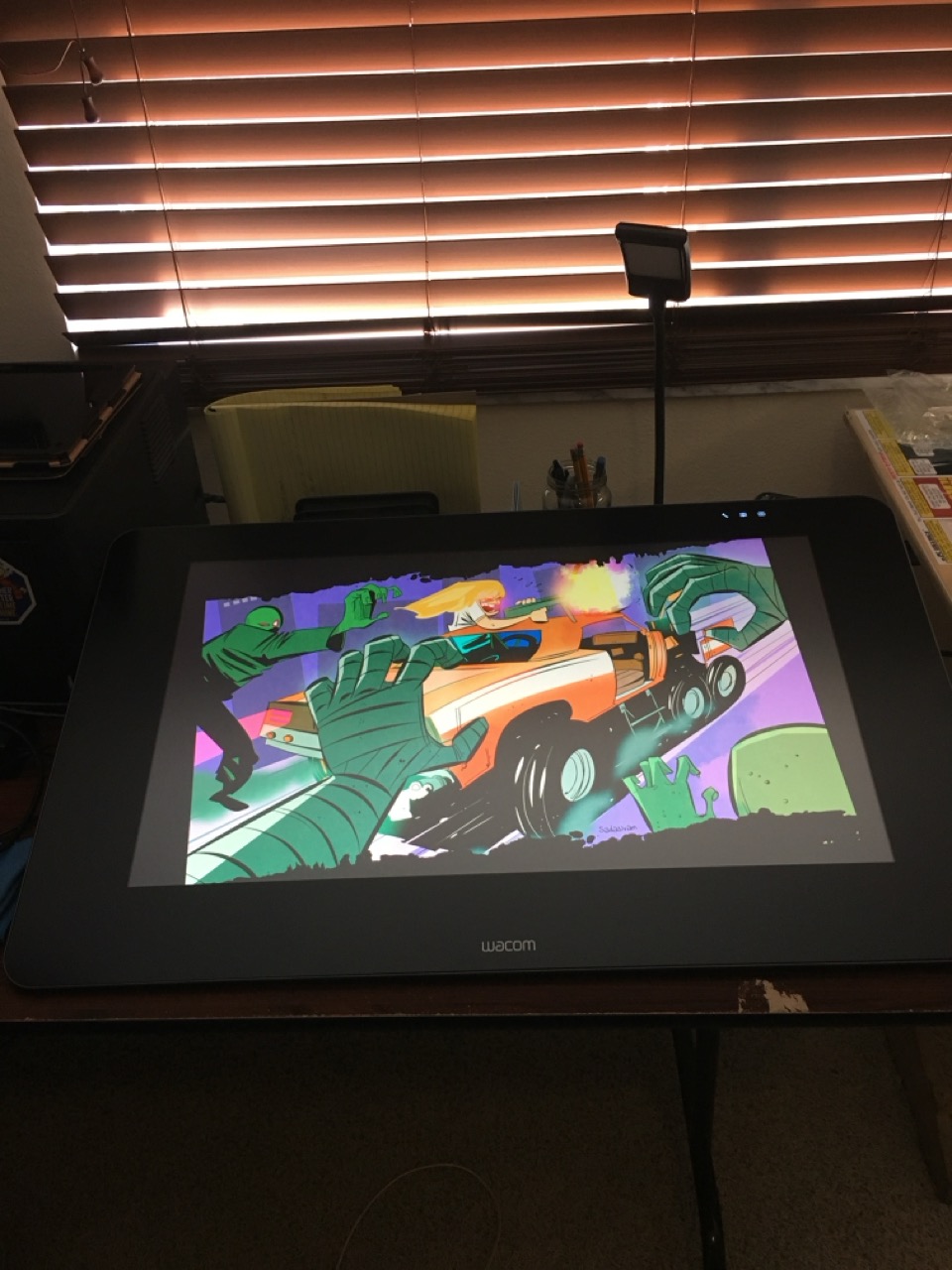 Cintiq first fire up.
