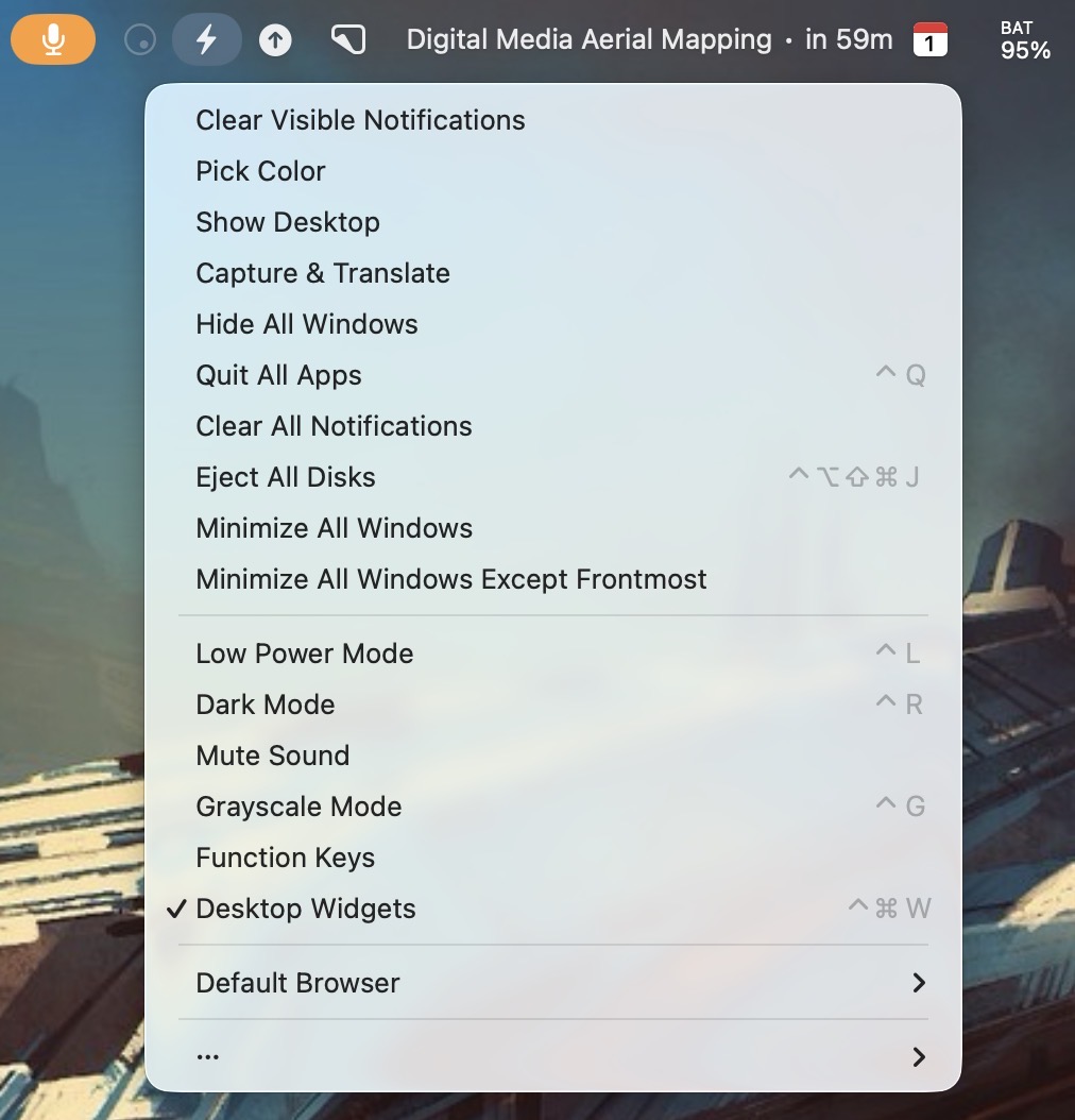 Supercharge menu.