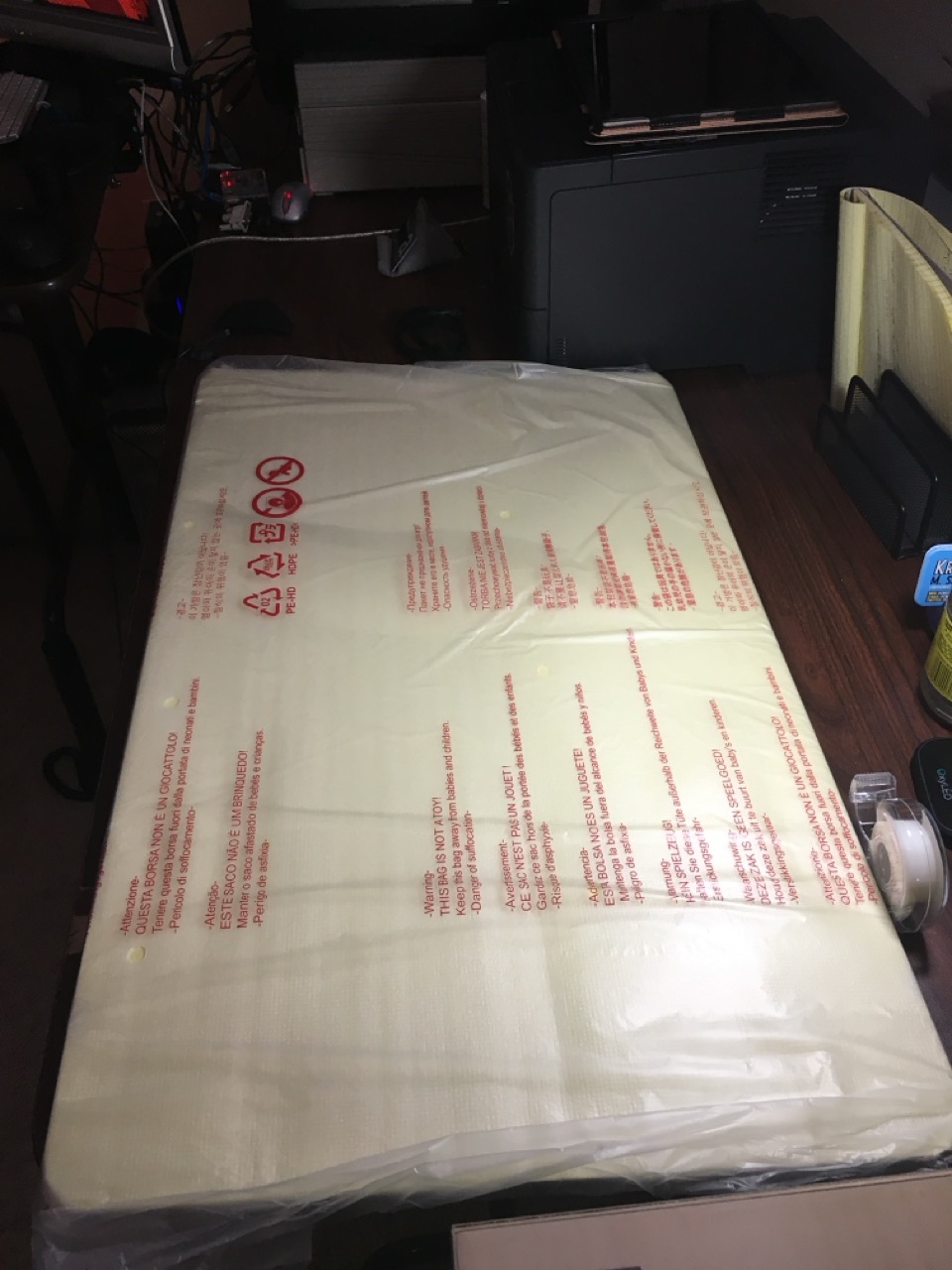 Cintiq screen plastic covering.