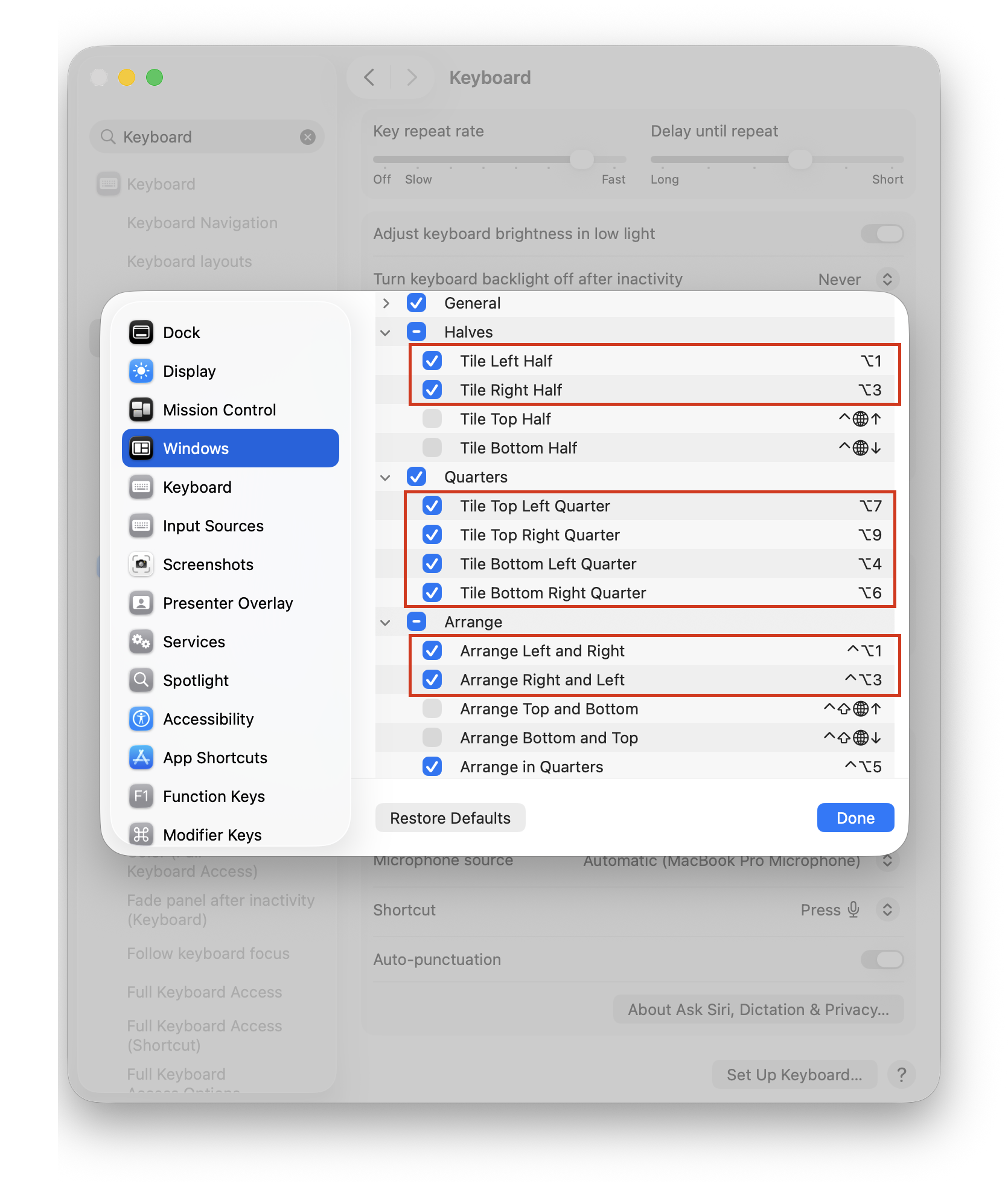 MacOS window management.