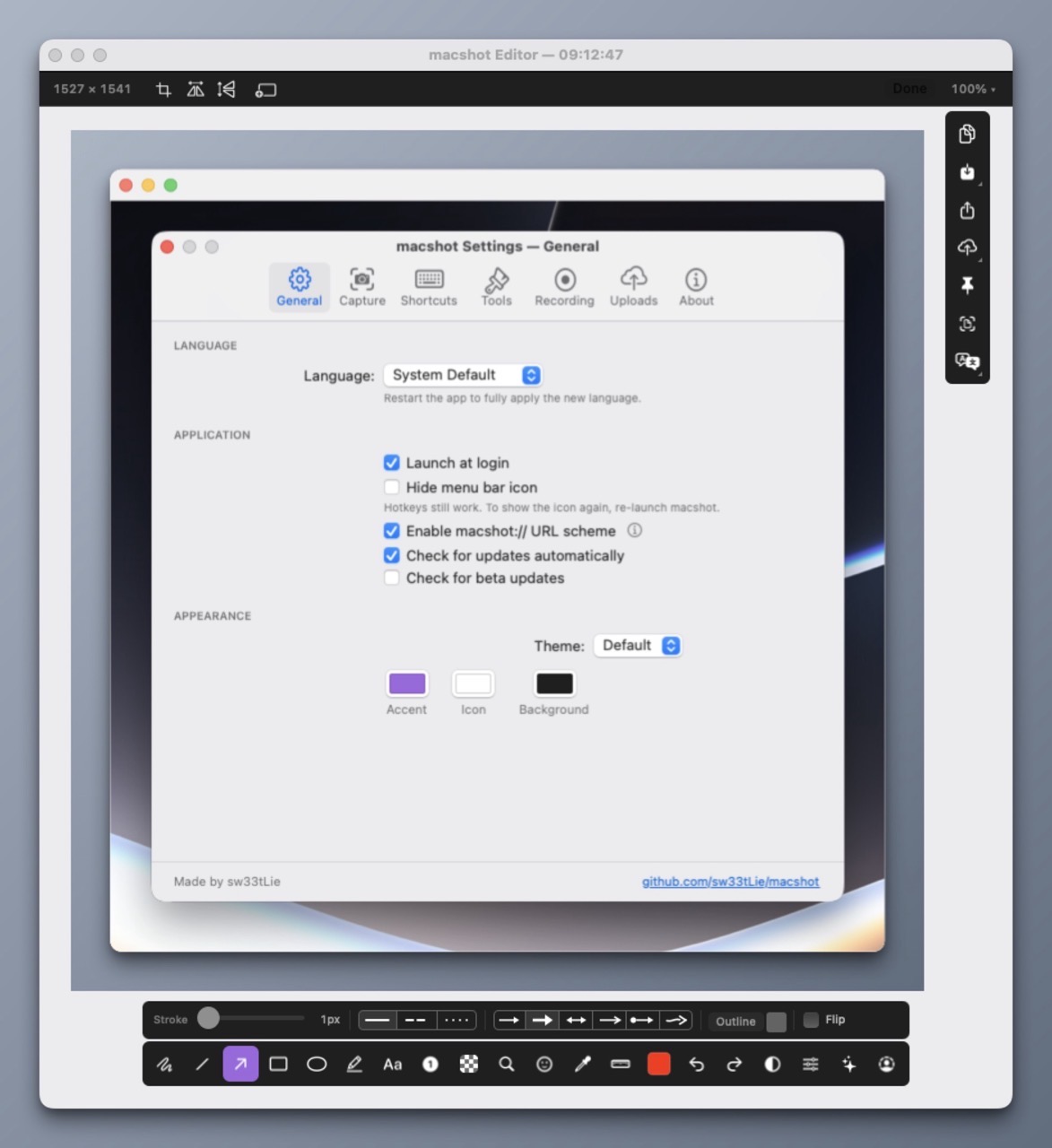 MacShot annotations.