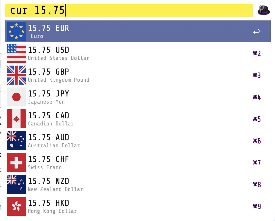 Alfred currency converter.