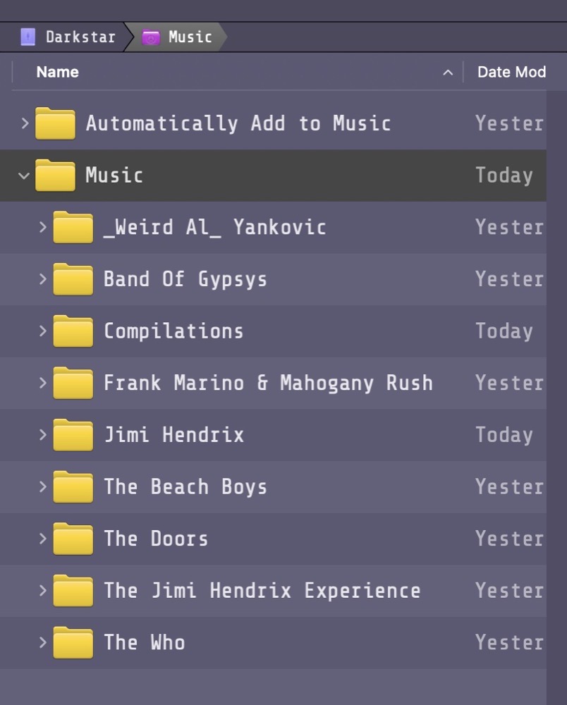 Music FileStructure.
