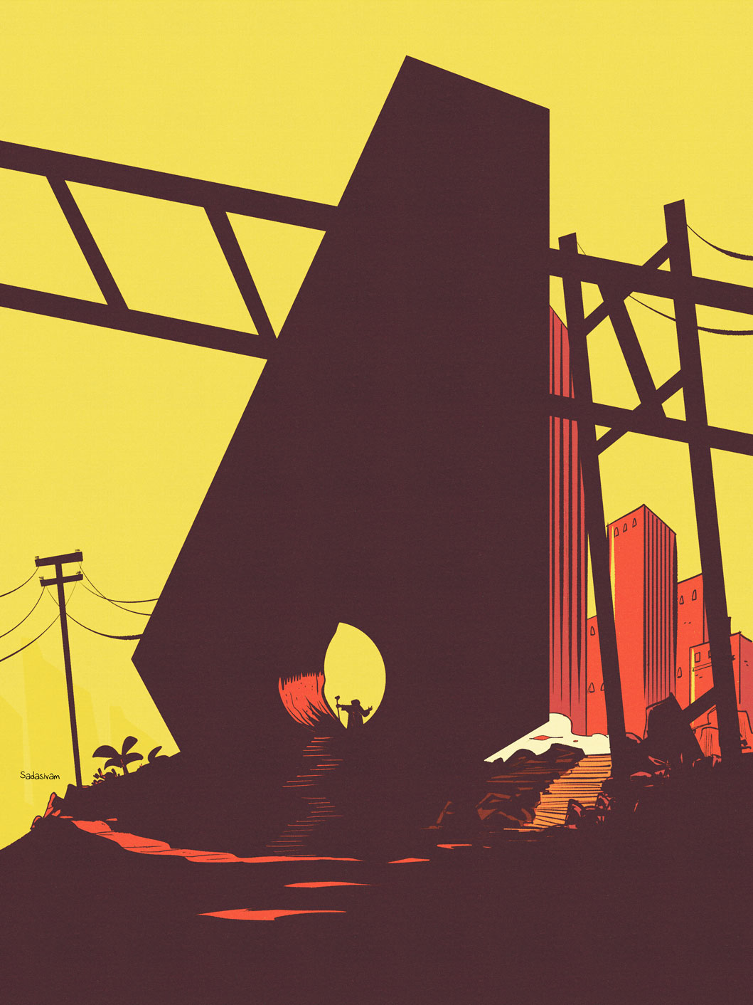 Orange monolith.