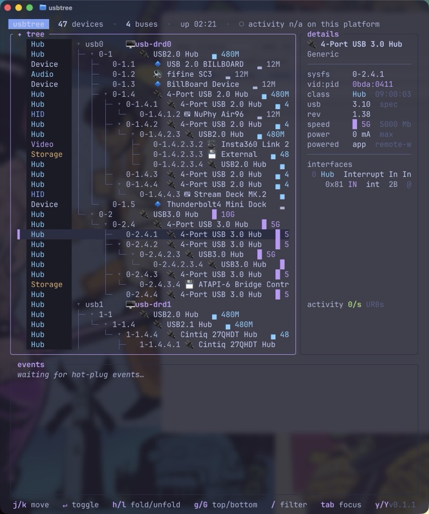 Usbtree deviceinfo.